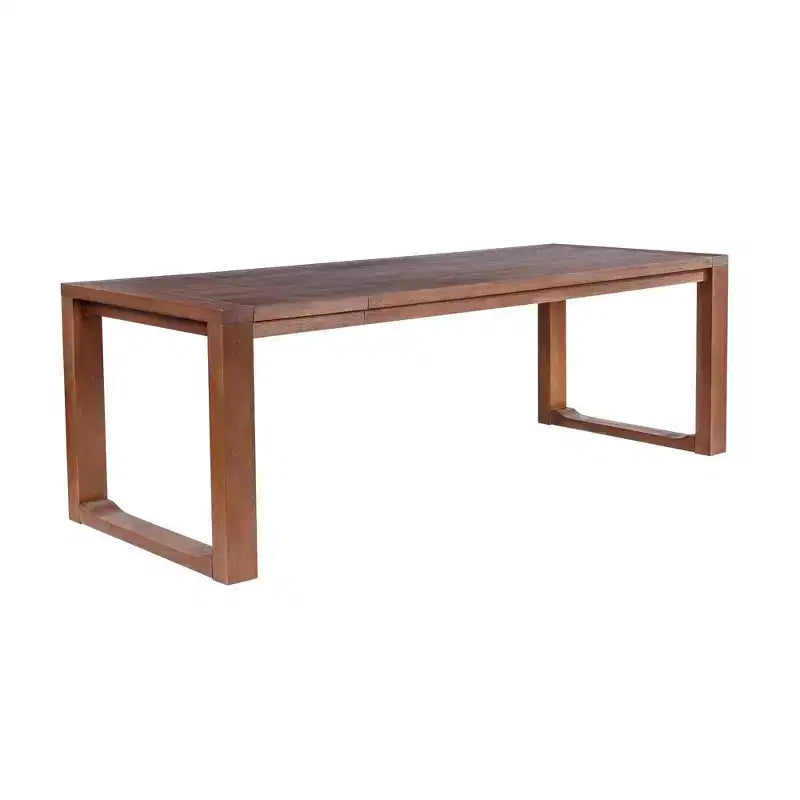 Ensemble de salle à manger extensible 7 pièces Rasmus avec fauteuils Châtaigne - Boraam : Bois d'acacia, chaises en similicuir