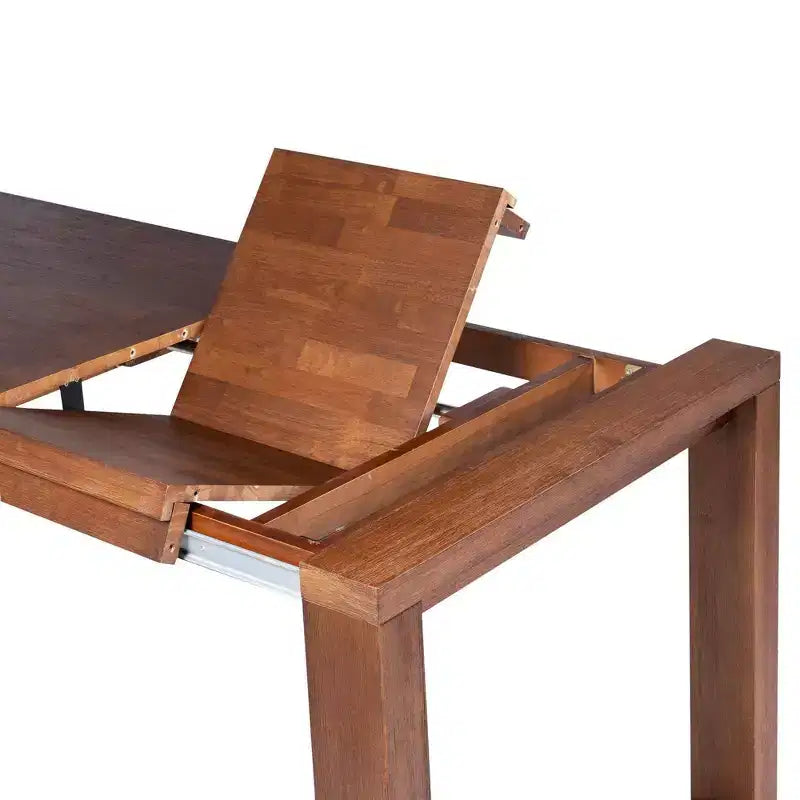 Ensemble de salle à manger extensible 7 pièces Rasmus avec fauteuils Châtaigne - Boraam : Bois d'acacia, chaises en similicuir