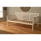Lit de repos double Yorkville blanc/aqua - Double confort