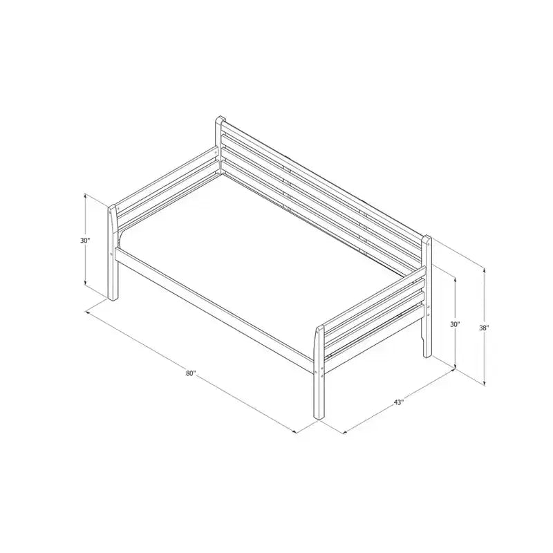 Lit de repos double Yorkville blanc/aqua - Double confort