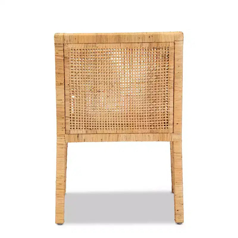 Fauteuil Karis en bois et rotin Naturel/Blanc - Bali & Paris