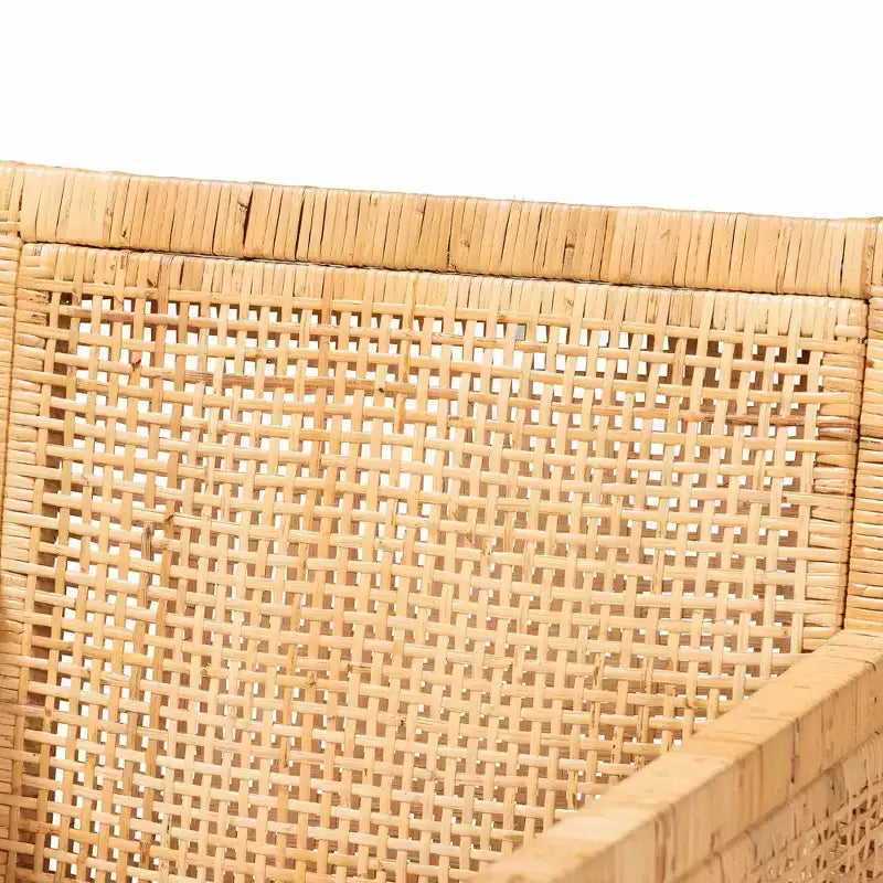 Fauteuil Karis en bois et rotin Naturel/Blanc - Bali & Paris