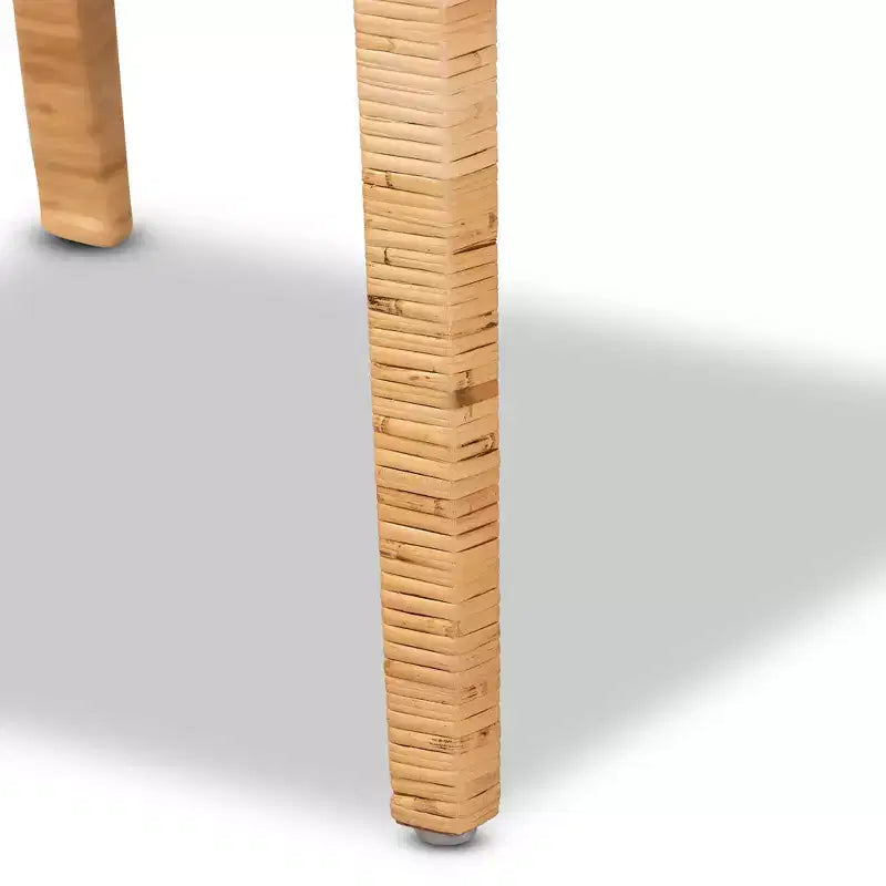 Fauteuil Karis en bois et rotin Naturel/Blanc - Bali & Paris