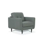 Fauteuil Radwan 35" en Cuir Vert Pesto - Acme Furniture : Boutons Touffetés, Pieds en Bois, Aucun Assemblage Requis