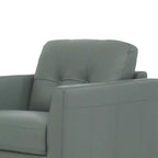 Fauteuil Radwan 35" en Cuir Vert Pesto - Acme Furniture : Boutons Touffetés, Pieds en Bois, Aucun Assemblage Requis