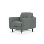 Fauteuil Radwan 35" en Cuir Vert Pesto - Acme Furniture : Boutons Touffetés, Pieds en Bois, Aucun Assemblage Requis