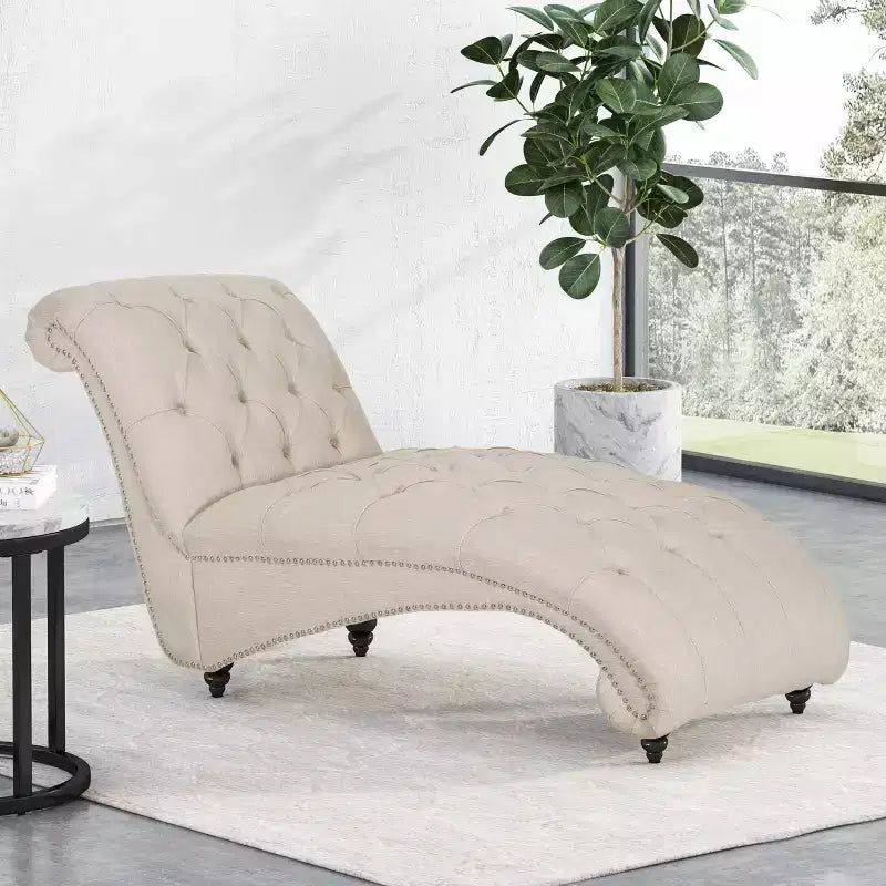Chauffeuse contemporaine en tissu Varnell avec pieds tournés - Christopher Knight Home