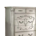 Ensembles de chambre Versailles 47" Blanc cassé - Meubles Acme : Style royal, rangement 5 tiroirs