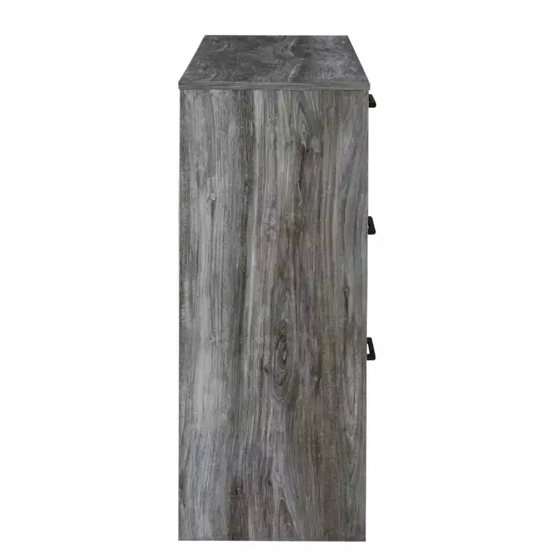 Commode Baystorm Grise - Signature Design by Ashley : 6 tiroirs de rangement, poignées modernes, structure en MDF