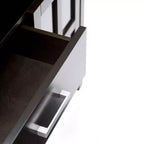 Meuble TV haut WyndenHall Waterloo pour téléviseurs jusqu'à 55", marron hickory : Moderne du milieu du siècle avec rangement, cadre en pin