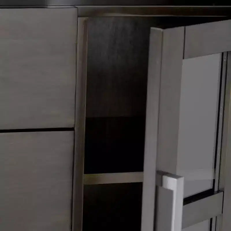 Meuble TV haut WyndenHall Waterloo pour téléviseurs jusqu'à 55", marron hickory : Moderne du milieu du siècle avec rangement, cadre en pin