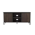 Meuble TV Kelson multi-rangements 24/7 Shop At Home pour TV jusqu'à 65 po : pieds en métal, gestion des câbles, étagères fixes