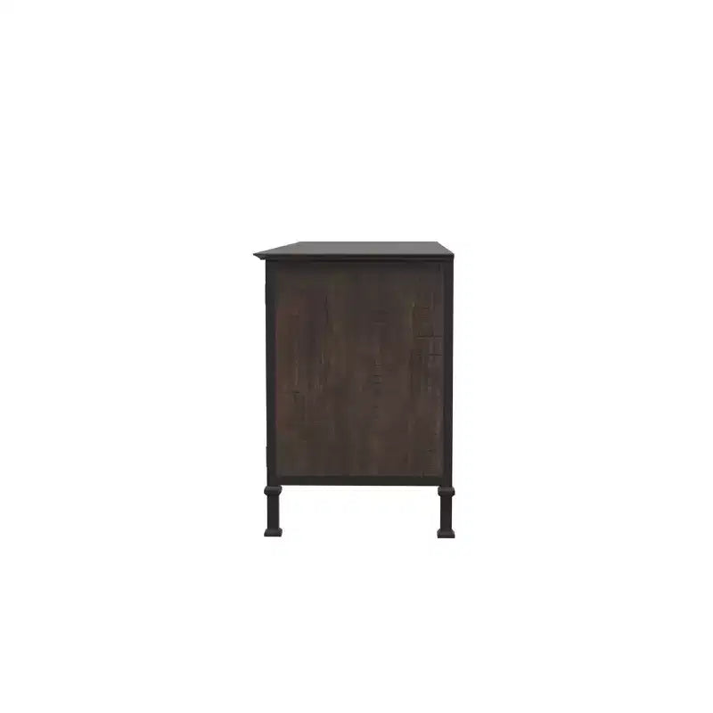 Meuble TV Kelson multi-rangements 24/7 Shop At Home pour TV jusqu'à 65 po : pieds en métal, gestion des câbles, étagères fixes