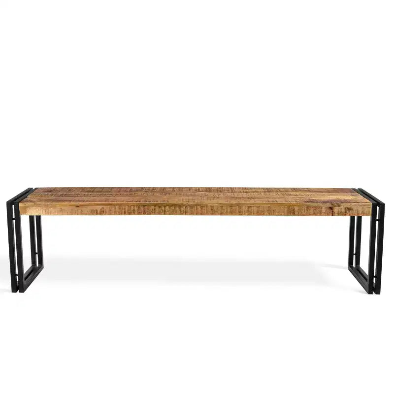 Banc en bois de récupération fait main 71 avec pieds en fer - Timbergirl