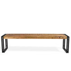 Banc en bois de récupération fait main 71 avec pieds en fer - Timbergirl