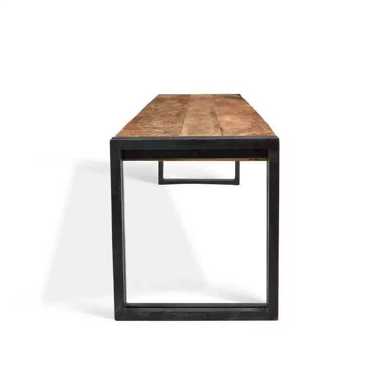 Banc en bois de récupération fait main 71 avec pieds en fer - Timbergirl