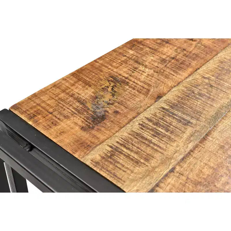 Banc en bois de récupération fait main 71 avec pieds en fer - Timbergirl