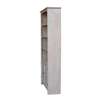 Bibliothèque International Concepts 72 po. Shaker avec deux portes inférieures Gris délavé : Parawood massif, design de style Mid-Century, étagères réglables