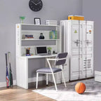 Bureau Cargo 47" Blanc - Acme Furniture : Structure en métal en L, Aucun assemblage requis, Tiroir polyvalent