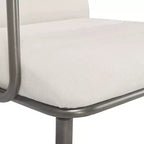 Chaise de bureau moderne Finch Franklin crème/blanc : Rembourrée, pivotante, hauteur réglable, structure en bois et métal