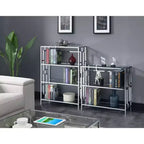 Bibliothèque à 4 niveaux chromée Town Square 42,75" - Breighton Home