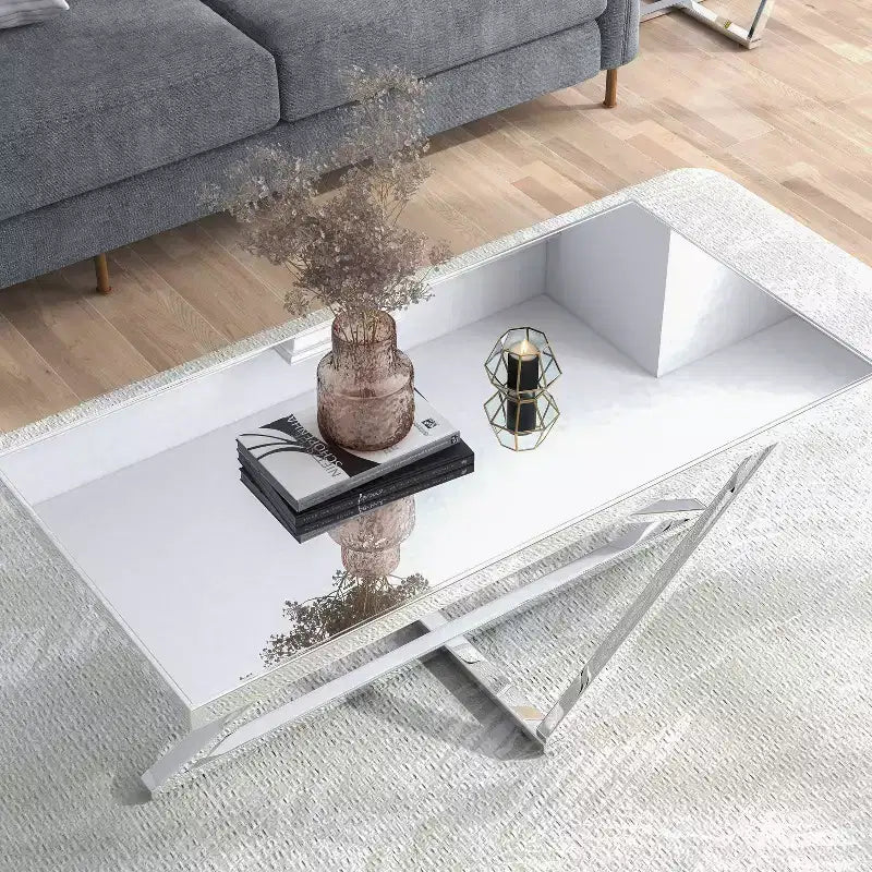 Table Basse Rectangulaire Miroir Drubeck Chrome - HOMES: Inside + Out