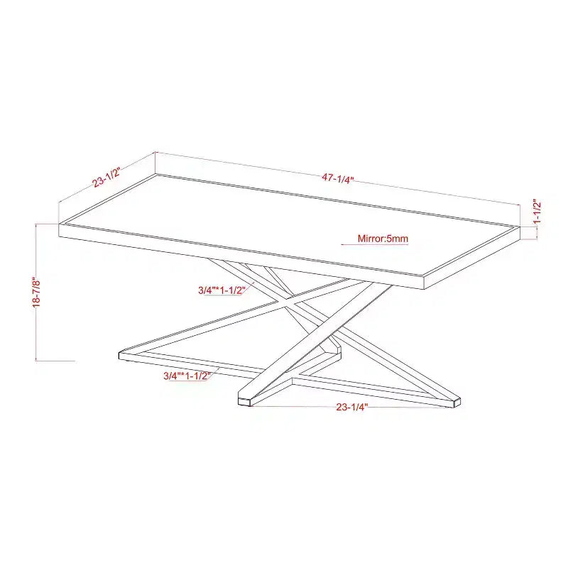 Table Basse Rectangulaire Miroir Drubeck Chrome - HOMES: Inside + Out