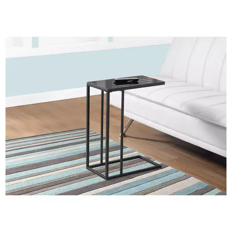 Table d'appoint avec plateau miroir - Noir - EveryRoom