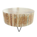 Table basse rustique en bois de manguier marron – Olivia & May
