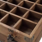 Table d'appoint Kolin 20" chêne rustique/gris mat - Acme Furniture : vitrine, verre biseauté, aucun assemblage requis