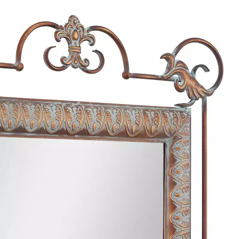 Ensemble de 2 Consoles en Fer Traditionnelles avec Miroir Bronze - Olivia & May : Mobilier d'Entrée Élégant, Fixation Murale
