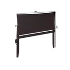 Tête de lit King Metro Espresso - AFI : Bois dur, Chargeur USB, Finition satinée, 80"x50"