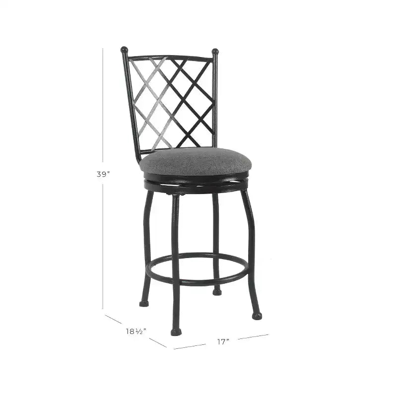 Tabouret de bar à hauteur de comptoir en métal Tristan - HomePop