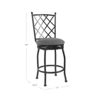 Tabouret de bar à hauteur de comptoir en métal Tristan - HomePop