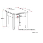 Table d'appoint en bois massif Stratford - Wyndenhall
