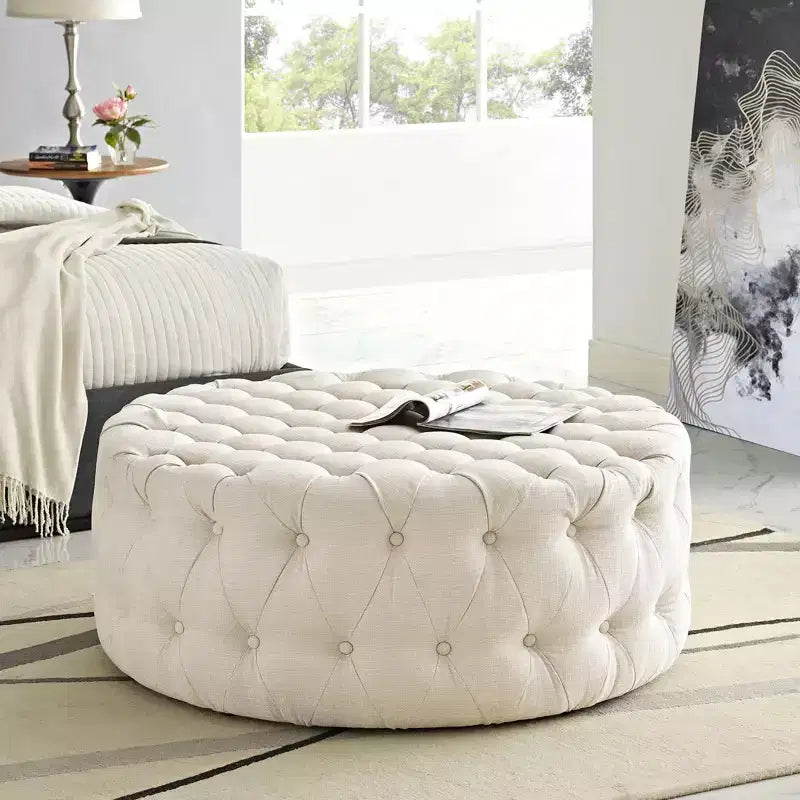 Amour Ottoman rembourré en tissu - Modway