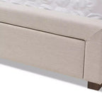 Lit de rangement Baxton Studio Aurelie moderne et contemporain rembourré en tissu