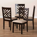 Lot de 4 chaises de salle à manger en bois finition Caron – Baxton Studio