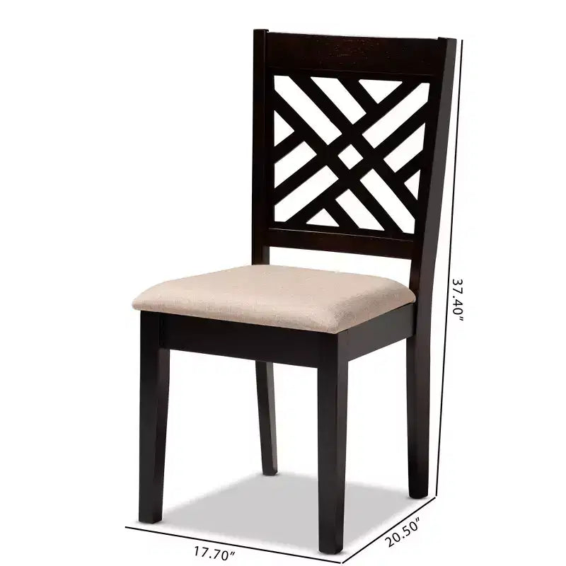 Lot de 4 chaises de salle à manger en bois finition Caron – Baxton Studio