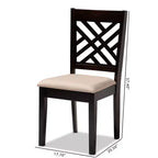 Lot de 4 chaises de salle à manger en bois finition Caron – Baxton Studio