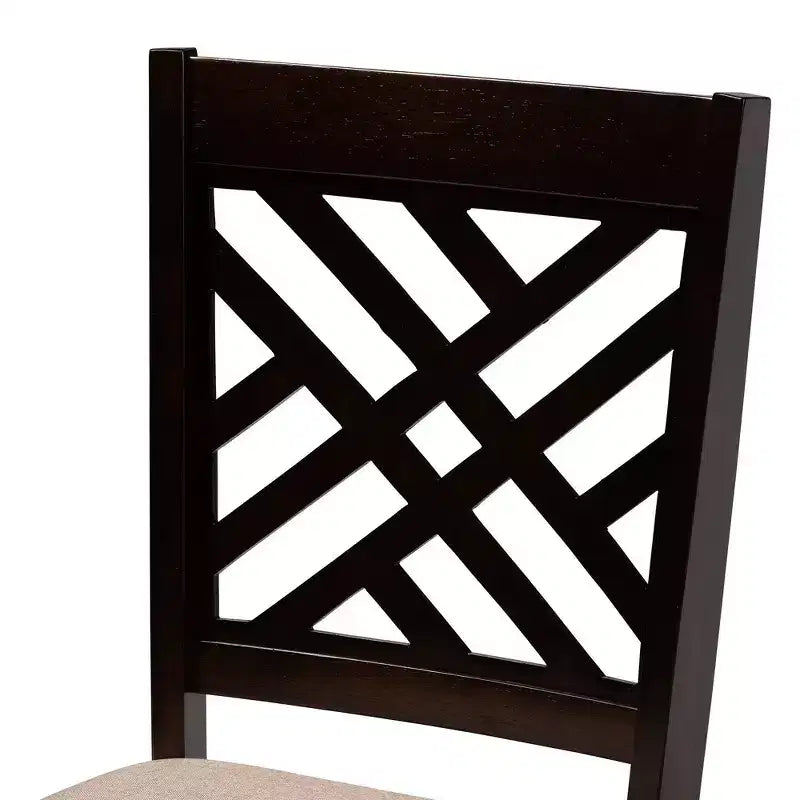 Lot de 4 chaises de salle à manger en bois finition Caron – Baxton Studio