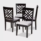 Lot de 4 chaises de salle à manger en bois finition Caron – Baxton Studio
