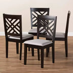 Lot de 4 chaises de salle à manger en bois finition Caron – Baxton Studio