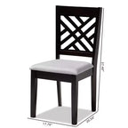 Lot de 4 chaises de salle à manger en bois finition Caron – Baxton Studio