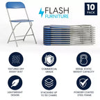 Flash Furniture Chaise Pliante en Plastique Série Hercules - Lot de 10 Capacité de Poids 295 kg