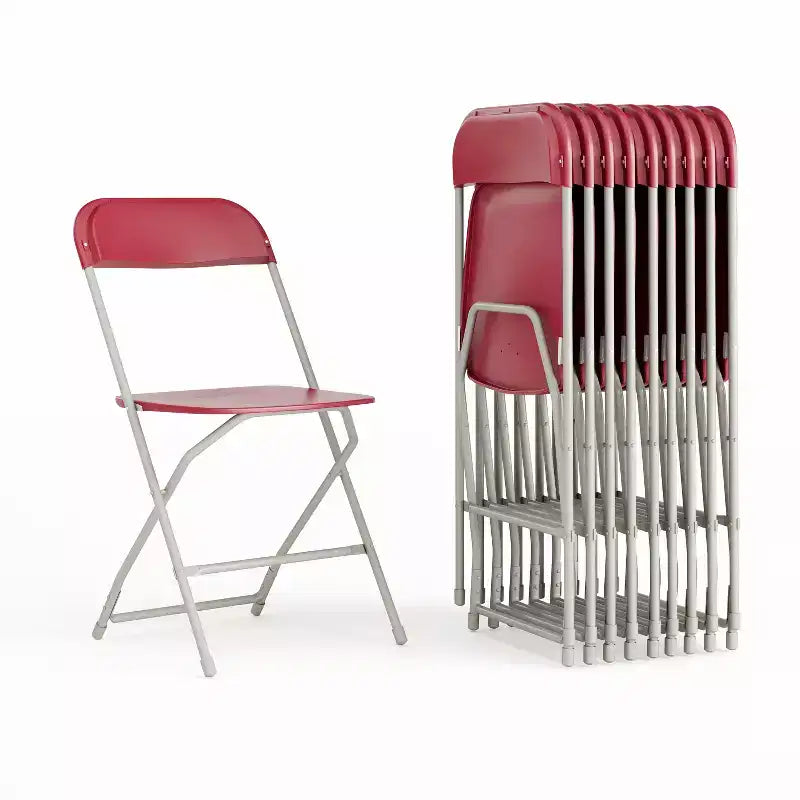 Flash Furniture Chaise Pliante en Plastique Série Hercules - Lot de 10 Capacité de Poids 295 kg