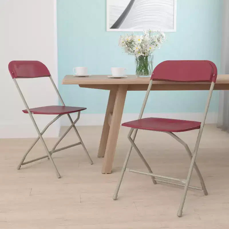 Chaise pliante en plastique de la série Hercules de Flash Furniture – Lot de 2 Capacité de poids de 295 kg