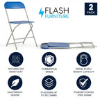Chaise pliante en plastique de la série Hercules de Flash Furniture – Lot de 2 Capacité de poids de 295 kg