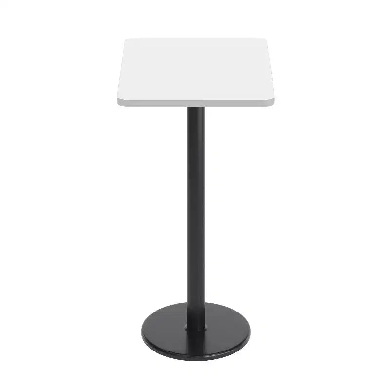 Plateau de table rectangulaire stratifié Flash Furniture 24'' x 30'' avec pied de table rond de 18'' de hauteur bar