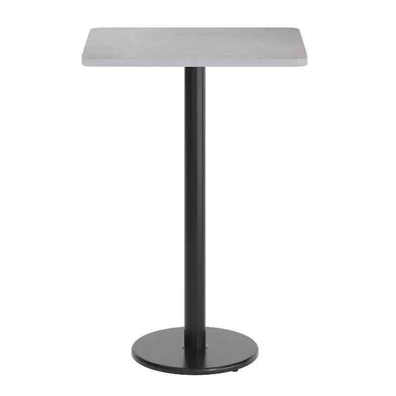 Plateau de table rectangulaire stratifié Flash Furniture 24'' x 30'' avec pied de table rond de 18'' de hauteur bar